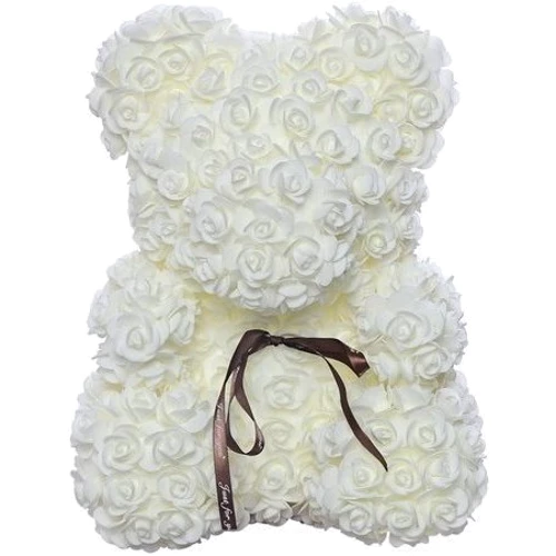 Мишка из роз UFT Bear Flowers UFT BB1 White
