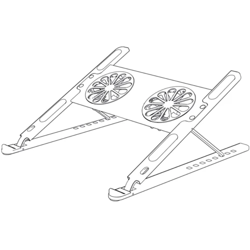 Підставка для ноутбука XOKO NST-101 Aluminium з активним охолодженням (XK-NST-101-SL): Тип охолодження активное