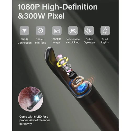 Розумна вушна паличка Bebird X0 VIP X000.ZJ.00.0235 Black фото 3