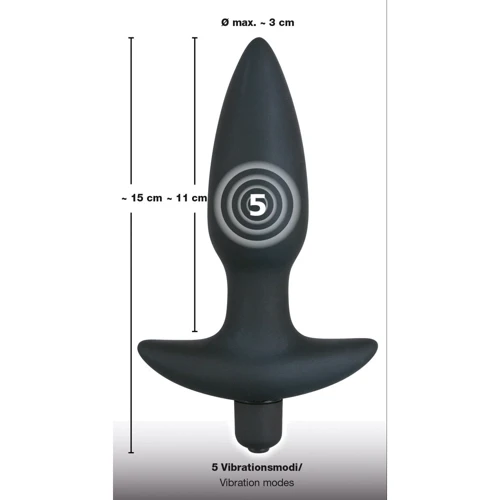 Анальная пробка Orion Black Velvet Vibrating Plug Medium