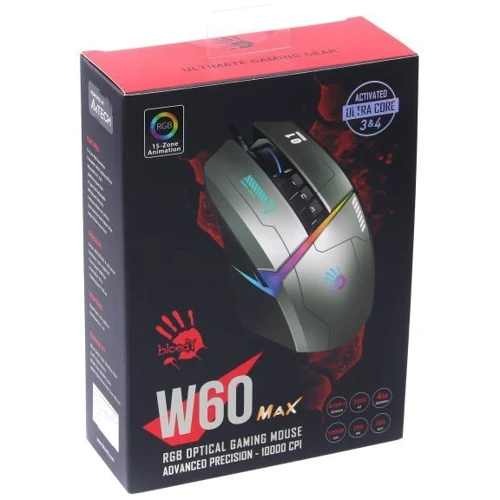 Мышь A4Tech W60 Max Bloody (Gun Grey): Время отклика 1