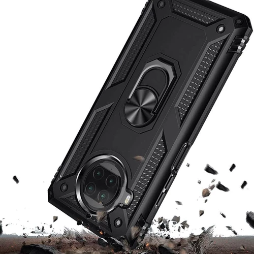 Чехол для телефонов Mobile Case Shockproof Serge Magnetic Ring Black for Xiaomi Mi 10T Lite: Цвет черный