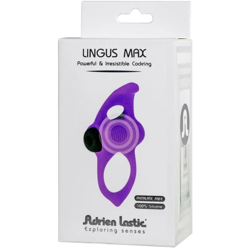 Эрекционное кольцо Adrien Lastic Lingus MAX Violet с вибрацией