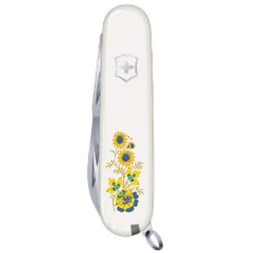 Мультитул Victorinox Spartan Ukraine 91мм/12 функций/белый /Цветы (1.3603.7_T1050u): Количество функций 12