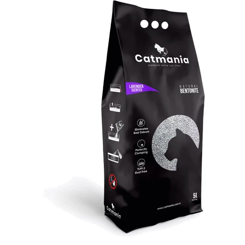 Наповнювач для котячого туалету Catmania бентонітовий фіолетовий лаванда 5 л