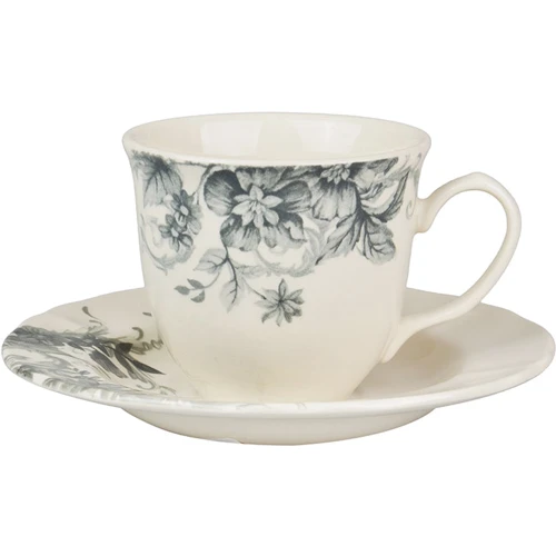 Чашка із блюдцем Claytan Ceramics Вінтажні квіти для чаю 2 ін. (910-112)