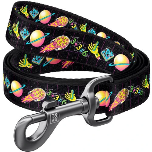 Поводок WAUDOG Nylon рисунок Рик и Морти 3 20 мм 122 см черный (4920-0282)