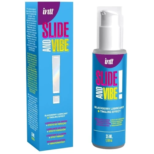 Лубрикант с эффектом вибрации Intt Slide And Vibe Blackberry (35 мл)