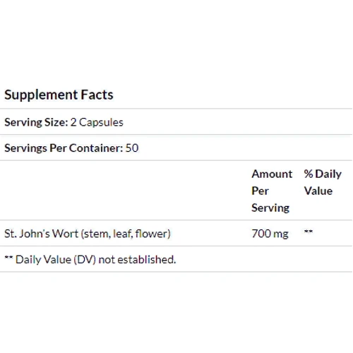 Nature's Way, St. John's Wort, Herb, 350 mg, 100 Vegetarian Capsules (NWY17300): Стать унісекс