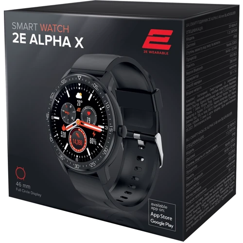 Смарт-часы 2E Alpha X 46 mm Black-Silver: Емкость батареи, мАч 280