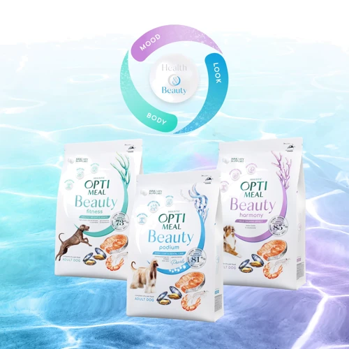 Сухой корм Optimeal Beauty Fitness Здоровый вес и суставы для собак всех пород на основе морепродуктов 10 кг (4820215366922) фото 9