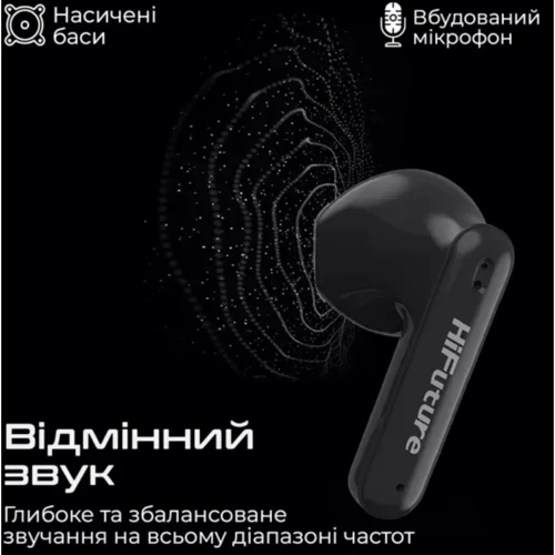 Наушники HiFuture ColorBuds2 Black (colorbuds2.black): Тип конструкции вкладыши