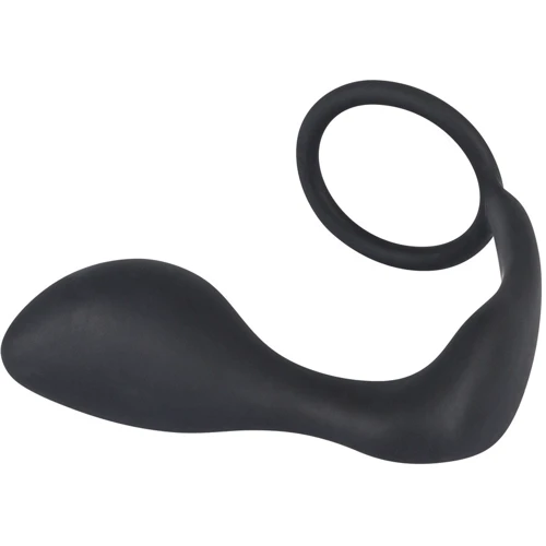 Эрекционное кольцо Black Velvets Ring & Plug