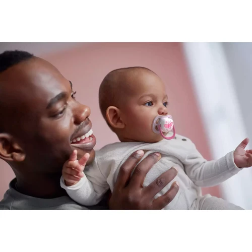 Пустышка ортодонтическая Philips AVENT Ultra Air "I love…" для девочек 0-6 мес 2 шт (SCF080/02) фото 5