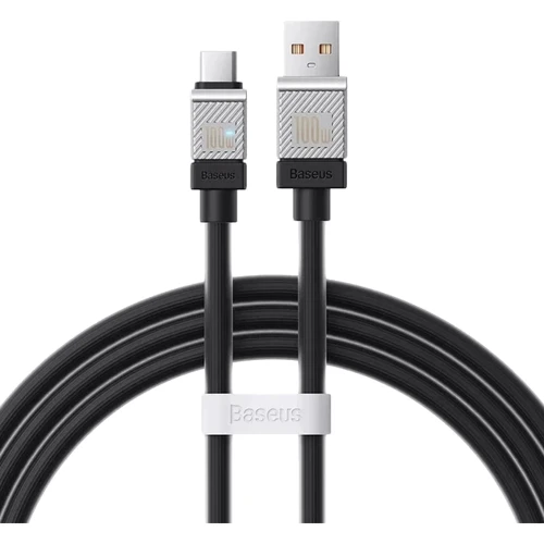 Кабель Baseus USB Cable to USB-C CoolPlay Series Fast Charging 100W 1m Black (CAKW000601)