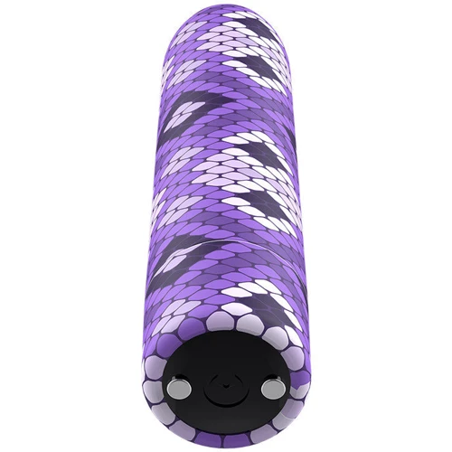 Мощная вибропуля Custom Bullets - Snake Purple