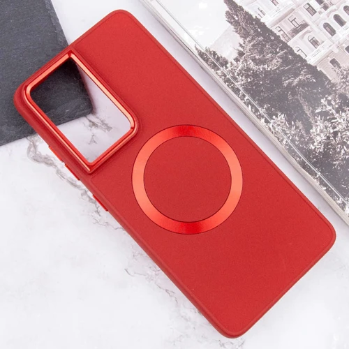 Чехол для телефонов TPU Case Bonbon Metal Style with MagSafe Red for Samsung S928 Galaxy S24 Ultra: Цвет красный