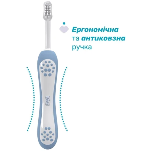 Дорожный набор Chicco: зубная щетка + зубная паста 50 мл голубой (12098.00): Возраст 6+ месяцев
