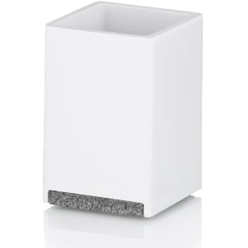 

Стакан для зубных щеток Kela Cube белый 7х7х11 см (23692)
