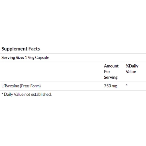 Now Foods L-Tyrosine, Extra Strength, 750 mg, 90 Veg Capsules (NOW-00165): Стать унісекс