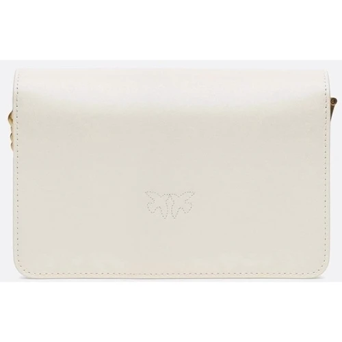 Женская сумка кросс боди PINKO LOVE CLICK MINI VITELLO SETA белая (100067A0F1Z14Q): Застежка Магнитная