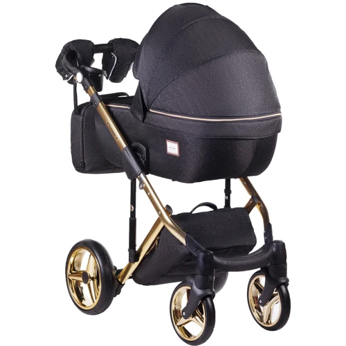 Коляска 2 в 1 Adamex Lucianо Polar (Gold) Y117 черный в точку (622793): Количество блоков 1