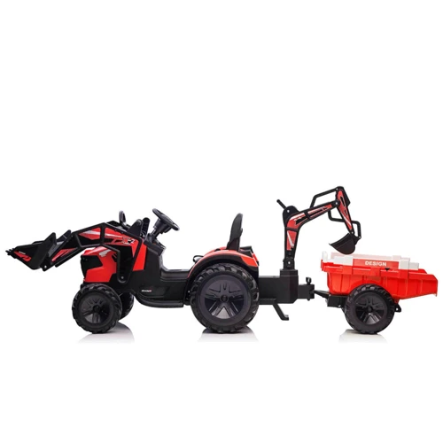 Детский электромобиль Bambi Racer трактор с прицепом, красный (M 4847EBLR-3(24V)): Рекомендуемый возраст от 3 лет до 8 лет