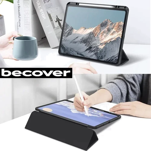 Аксессуар для iPad BeCover Soft Edge TPU with Pencil mount Black for iPad Pro 13 2024 M4 (711717): Материал искусственная кожа