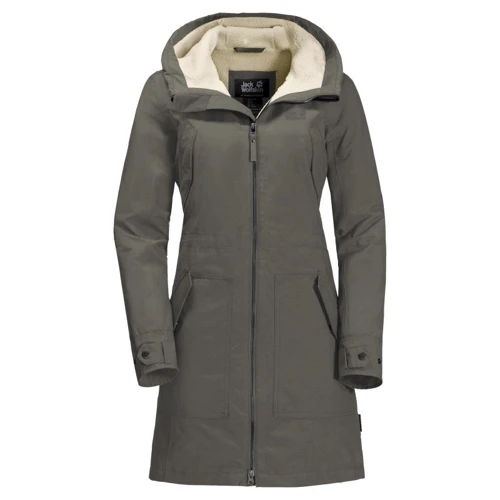 Парка Jack Wolfskin Rocky Point Parka 1109372-5066 40 серая демисезонная с капюшоном