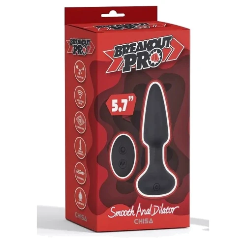 Анальный плаг с вибрацией CHISA Breakout Pro - Smooth Anal Dilator, Black