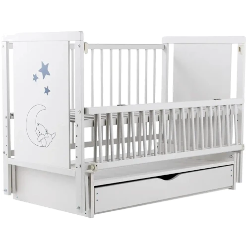 Дитяче ліжечко Babyroom Ведмедик M-03 білий (624464)