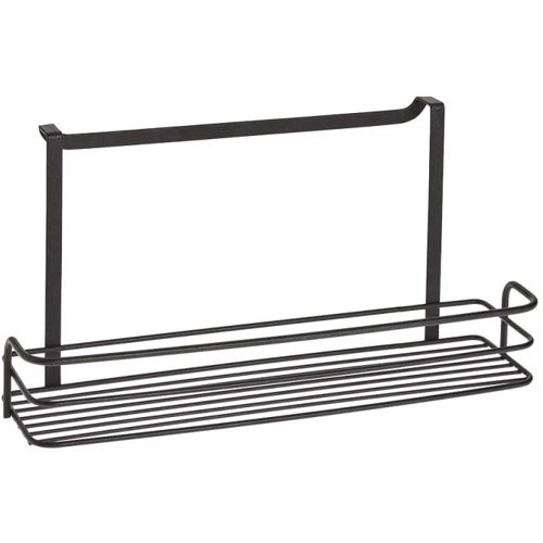 Полка подвесная Metaltex 34x11x17 см черная покрытие Touch-Therm Origin Lava (401103)