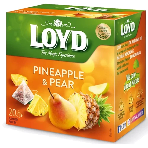 Чай Loyd фруктовый Pineapple and Pear ананас и груша 20х2 г (3103574)