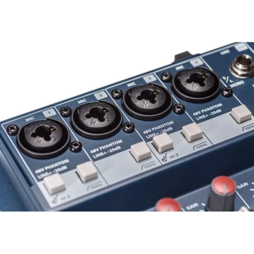 Микшерный пульт SOUNDCRAFT Notepad-12FX: Аналоговые входы 4 х 1/4"-XLR Combo (mic/line), 6 х 1/4" Jack линейные, 2 х RCA;