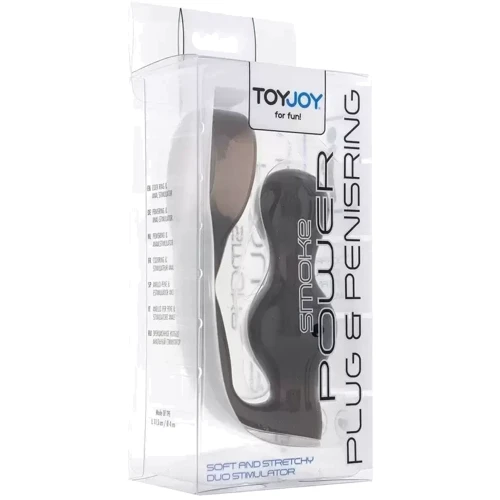 Анальная пробка Toy Joy Manpower Plug & Penisring (серый)