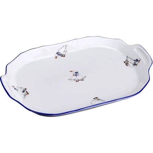 Страва з ручками Thun Bernadotte Гуси 23 см (P1751242JQZ5936B59): Тип Блюдо з ручками