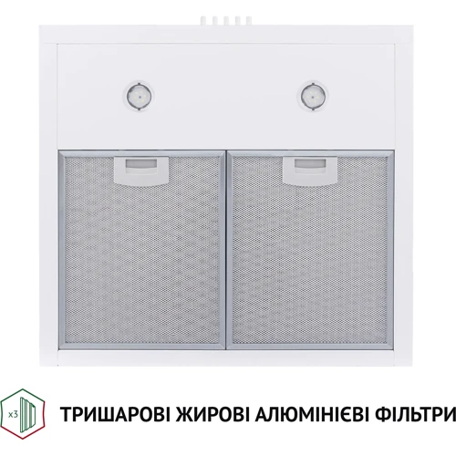 Вытяжка Perfelli K 5202 WH 700 LED: Рекомендуемая площадь помещения (при высоте 2,7 м), м² 20.5-28.4