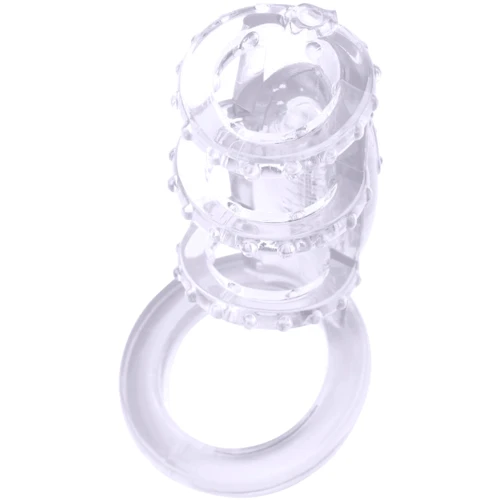 Насадка на член Chisa Get Lock Vibrating Cock Cage Clear