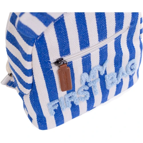 Рюкзак детский Childhome My First Bag Stripes Electric Blue (CWKIDBSTBL): Материал Ткань