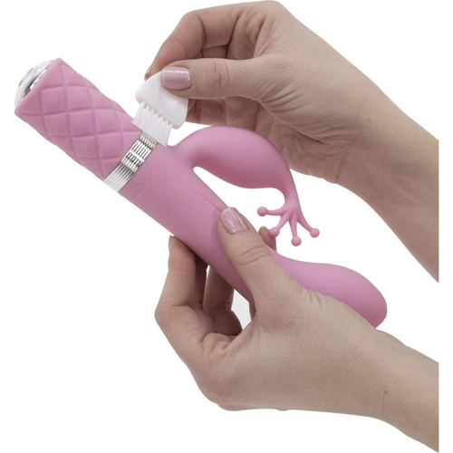 Роскошный вибратор PILLOW TALK - Kinky Pink с кристаллом Сваровски