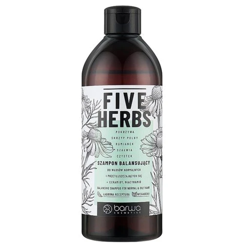 Barwa Cosmetics Five Herbs Шампунь балансирующий для нормальных и жирных волос 480 ml