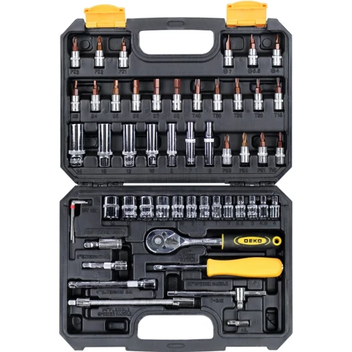 Набор инструментов 1/4" для авто (53 ШТ.) DEKO 14731