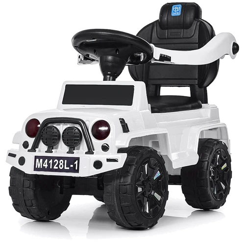 Машинка 2в1 каталка-толокар Bambi белый (M 4128L-1)