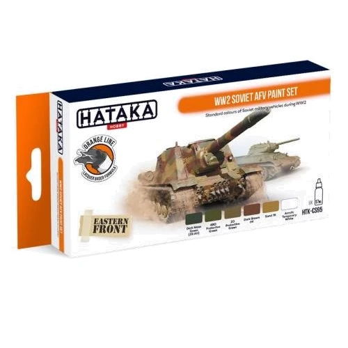 Набор Hataka Hobby краски Советских бронированных боевых машин периода Второй Мировой войны, 6 шт. HTK-CS95