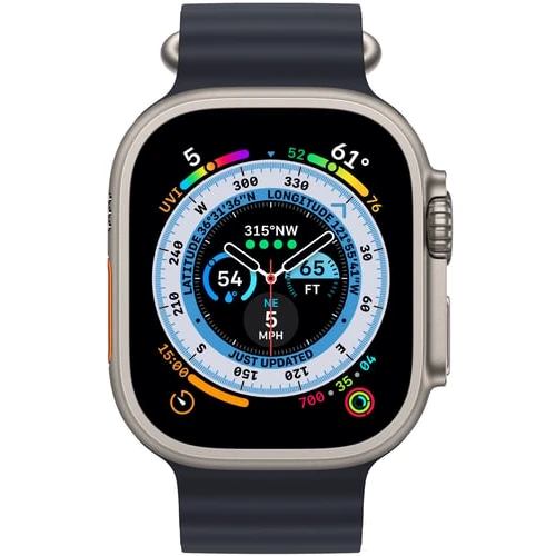 Apple Watch Ultra GPS + Cellular 49mm Titanium Case with Midnight Ocean Band (MQET3/MQFK3) Approved Витринный образец: Производитель Apple