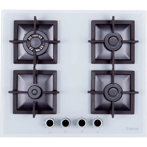 Варочная поверхность газовая Perfelli HGG 61283 WH: Количество конфорок 4