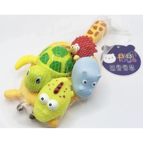 Набор для купания Bibi Toys Сачок жираф + Животные 4 шт (760790BT)