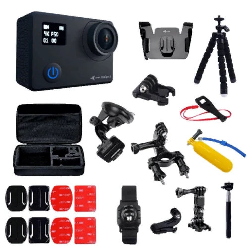 Экшн камера Набор блогера 30 в 1: экшн-камера AIRON ProCam 8 Black с аксессуарами