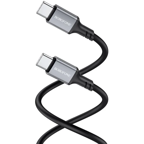 Кабель Borofone USB-C to USB-C Famous PD 60W 1m Black (BX83)