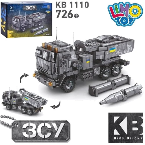 Конструктор LimoToy Військова техніка 726 деталей (KB 1110): Кількість деталей, шт. 726
